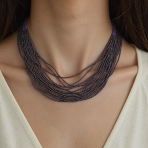 Ethereal Elegance – Multi-Strand Beaded Necklace