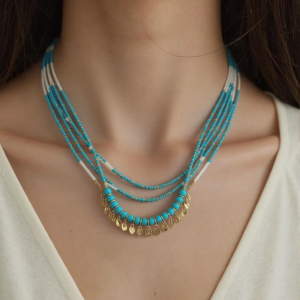 Ocean Breeze – Handcrafted Layered Beaded Necklace