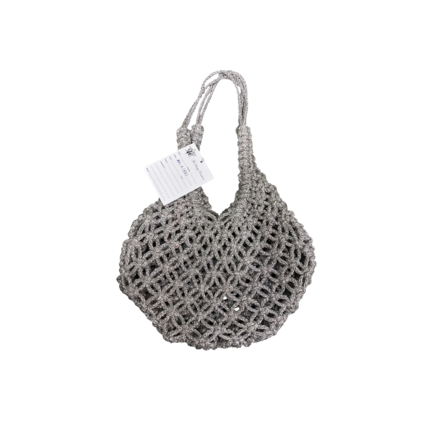 Knitted/Crochet Metallic Mesh Tote Bag