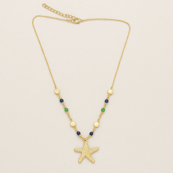 Starfish Pendant Beaded Necklace
