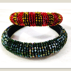 Royal Brown Crystal Hairband Set