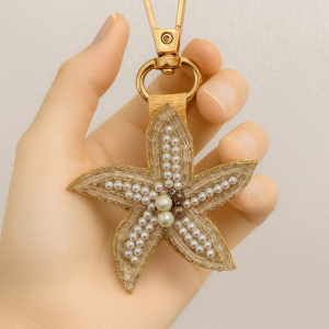 Pearl Starfish Keychain