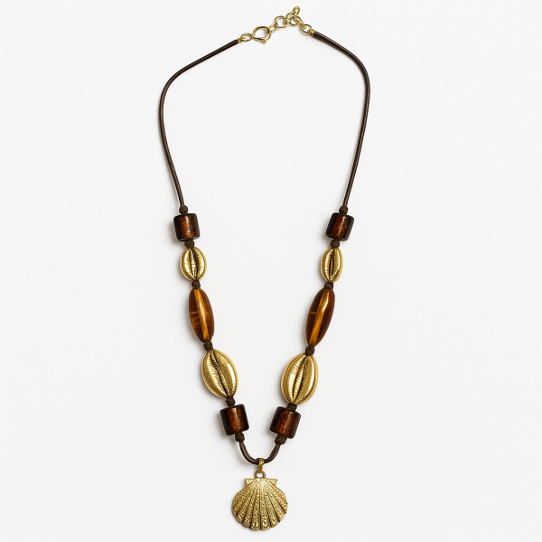 Seashell Charm Beaded Necklace