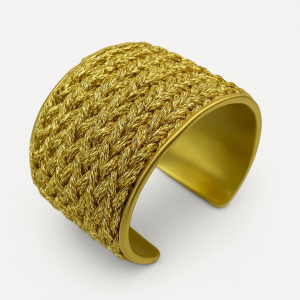 Textured Gold Cuff Bracelet