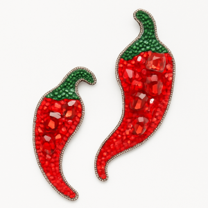 Red Chili Beaded Earrings
