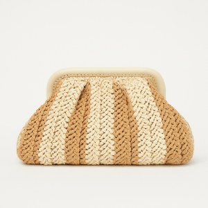 Woven Striped Clutch Bag