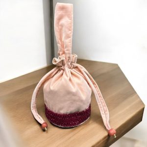 Pink Velvet Potli Bag