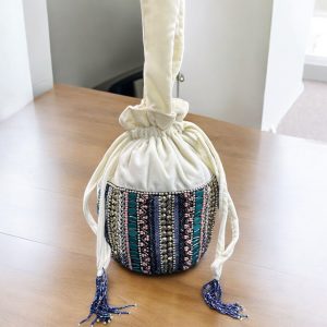 Ivory Beaded Potli Bag