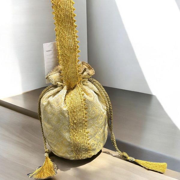 Golden Brocade Potli Bag