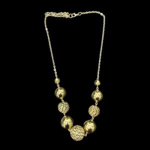 Golden Beaded Statement Necklace