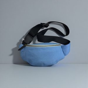 Sky Blue Denim Waist Bag – Adjustable Strap