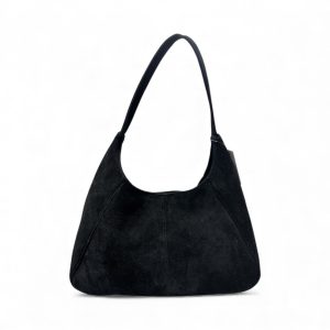 Black suede Shoulder Bag