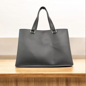Classic Black PU Leather Tote Bag – Everyday Work & Travel Essential