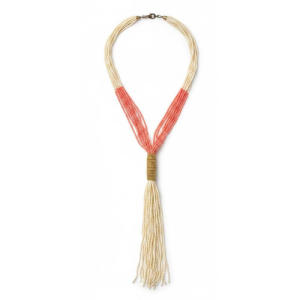 Hand-Beaded Tassel Necklace – Elegant Multi-Strand Statement
