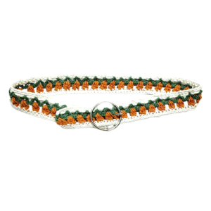 Handcrafted Crochet Belt with Ring Buckle – Multicolor Bohemian Waist Belt