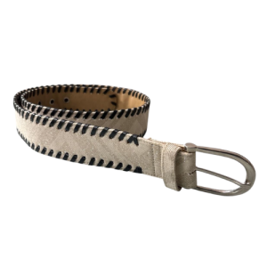 Metallic Stitch Detail Waist Belt – Champagne Gold Fashion Belt