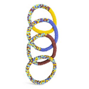 Vibrant Hand-Beaded Stack Bracelets – Multicolor Artisan Boho Set